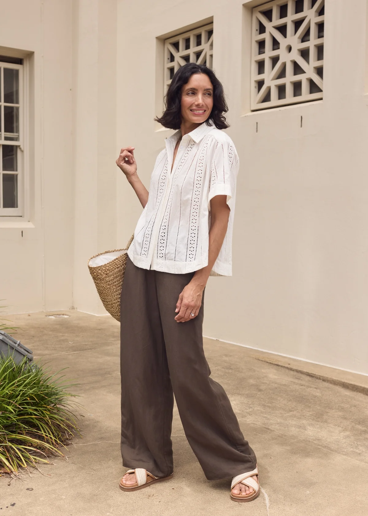 SADIE EMBROIDERED SHIRT - IVORY - Image 4