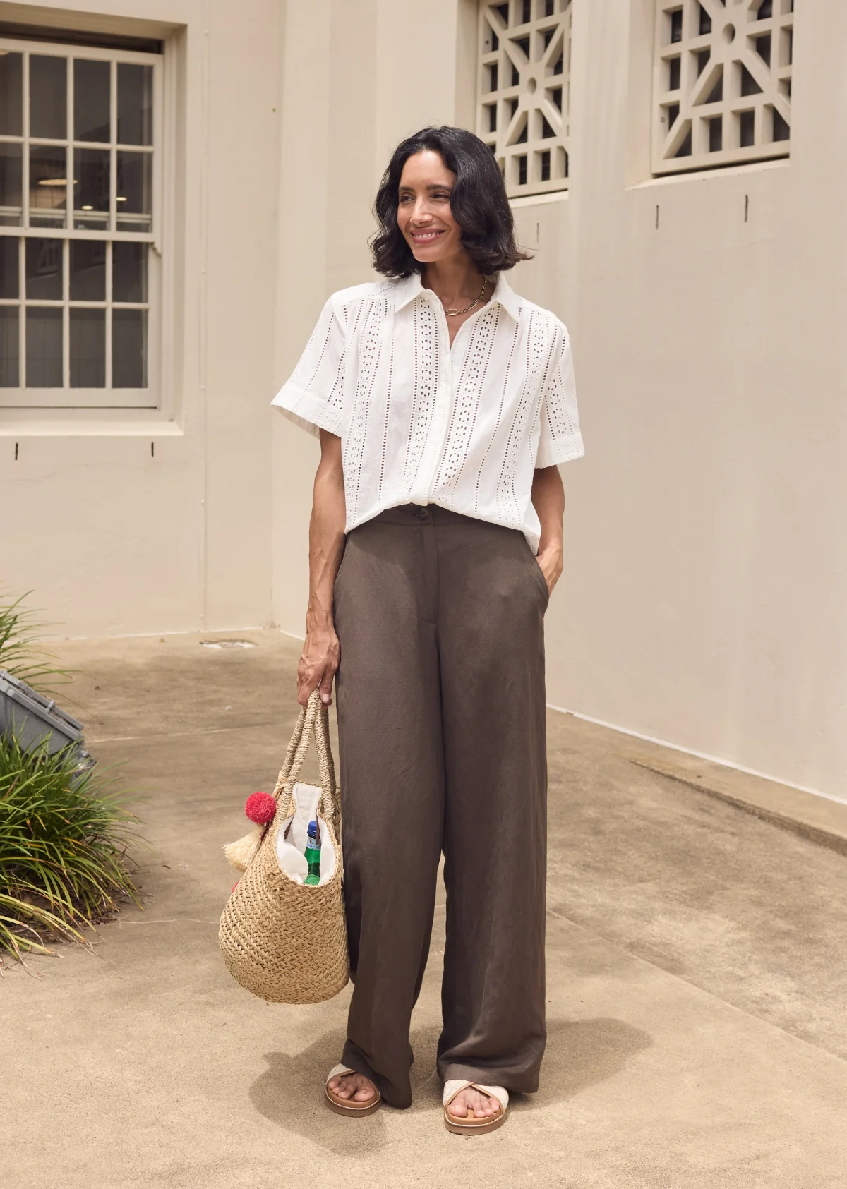 SADIE EMBROIDERED SHIRT - IVORY - Image 5