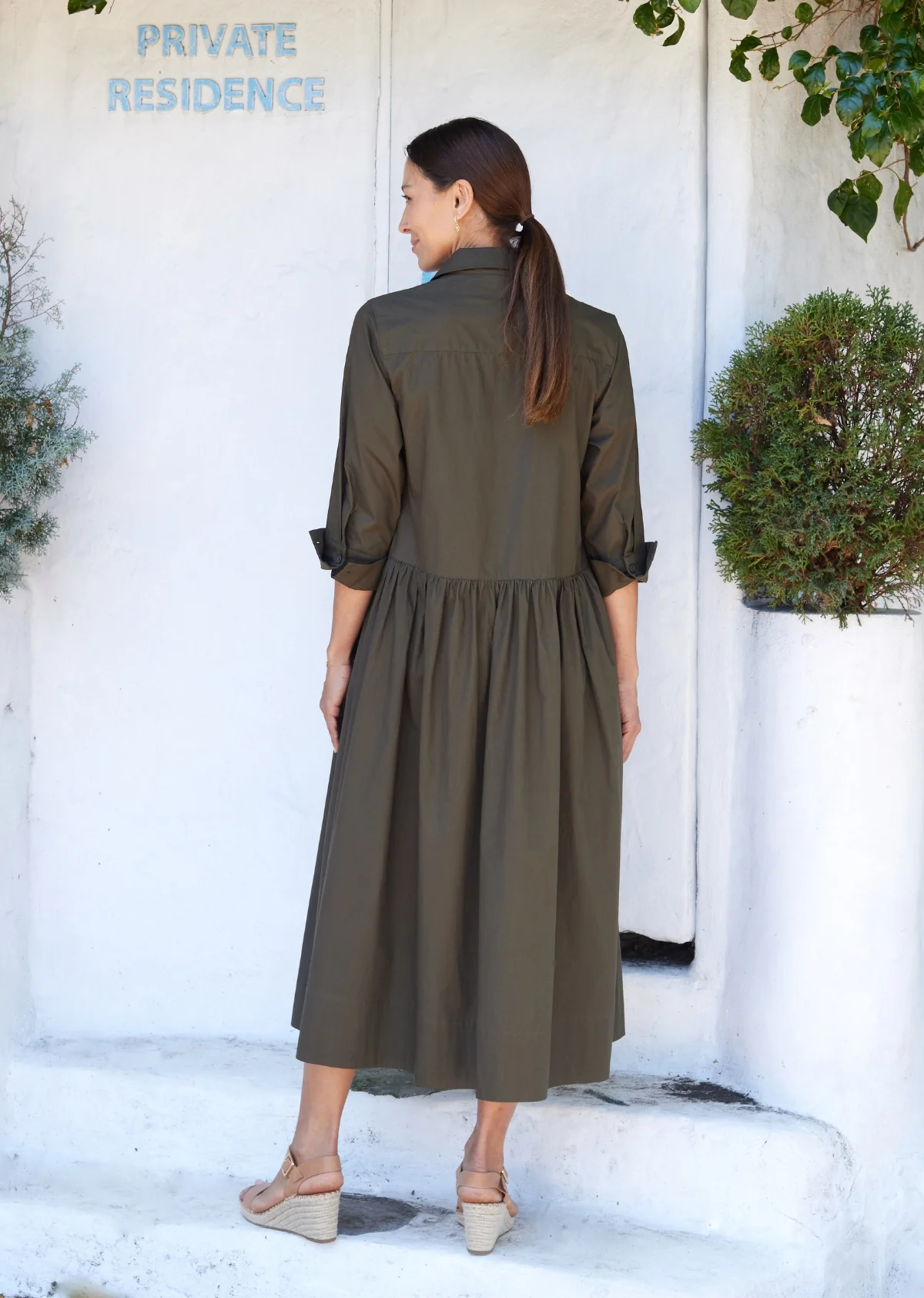 SUSIE SHIRTDRESS - KHAKI - Image 4