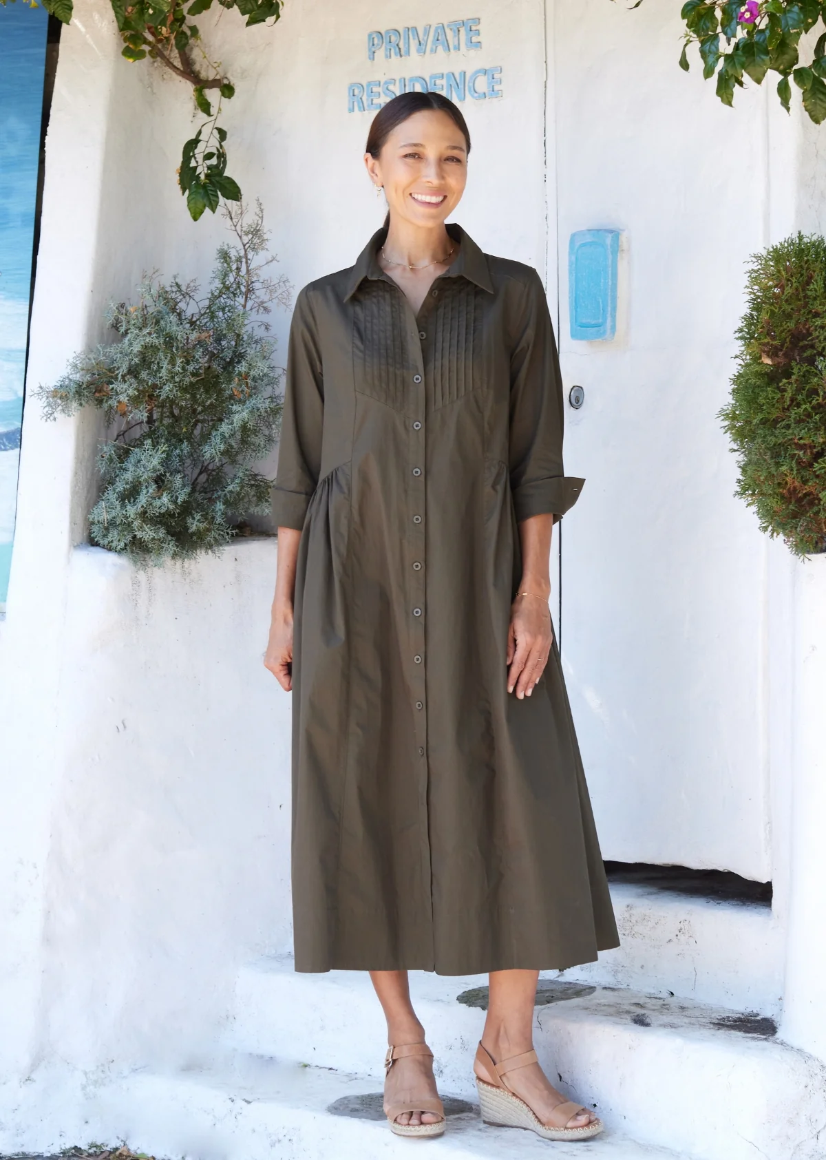 SUSIE SHIRTDRESS - KHAKI - Image 5