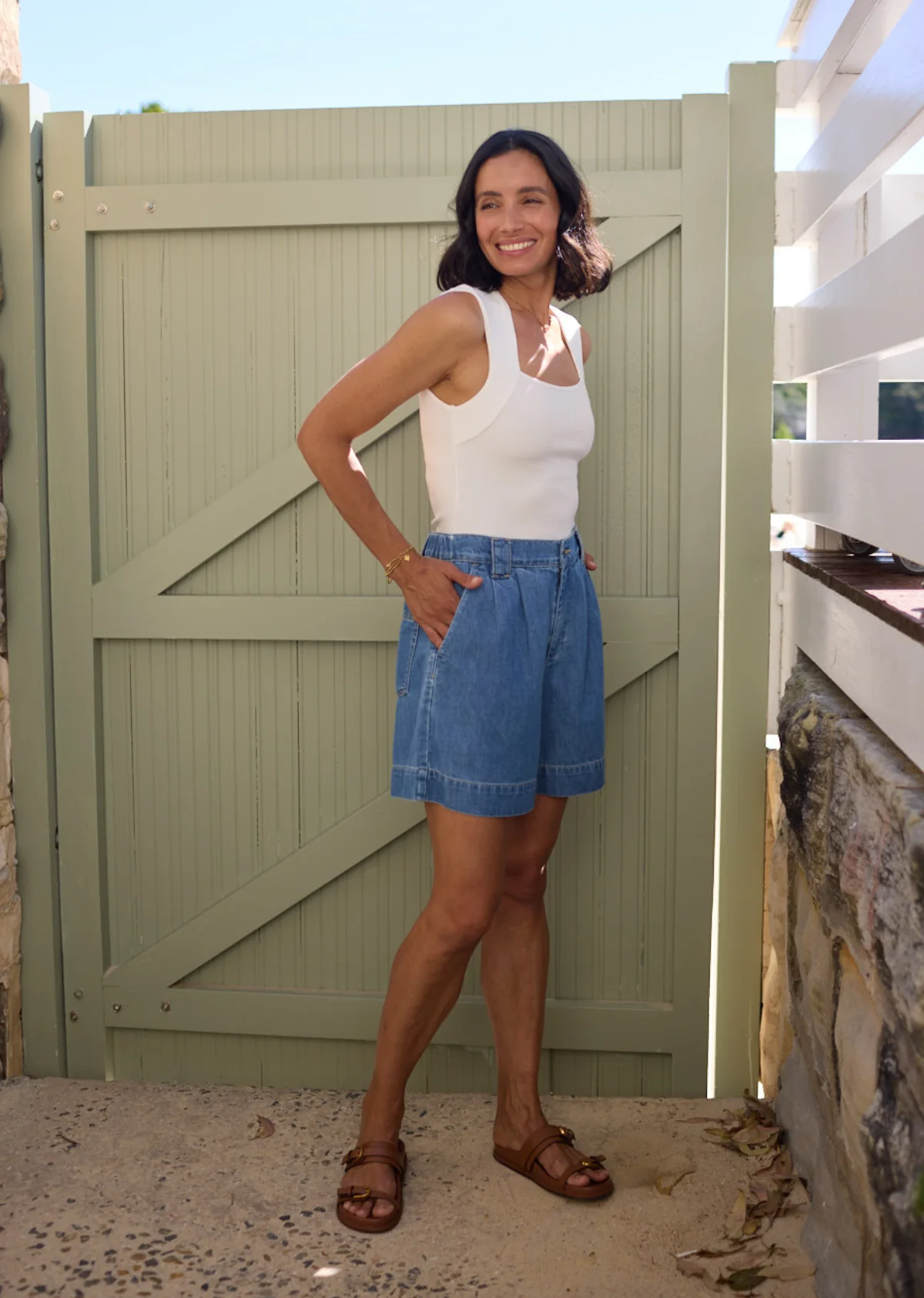 TOTTIE DENIM SHORT - MID BLUE - Image 8